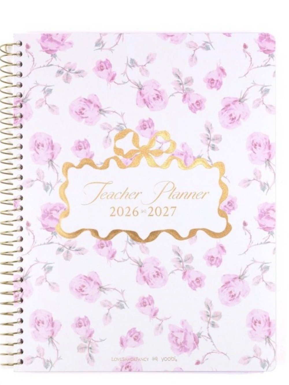 LoveShackFancy Pink Floral Teacher Planner